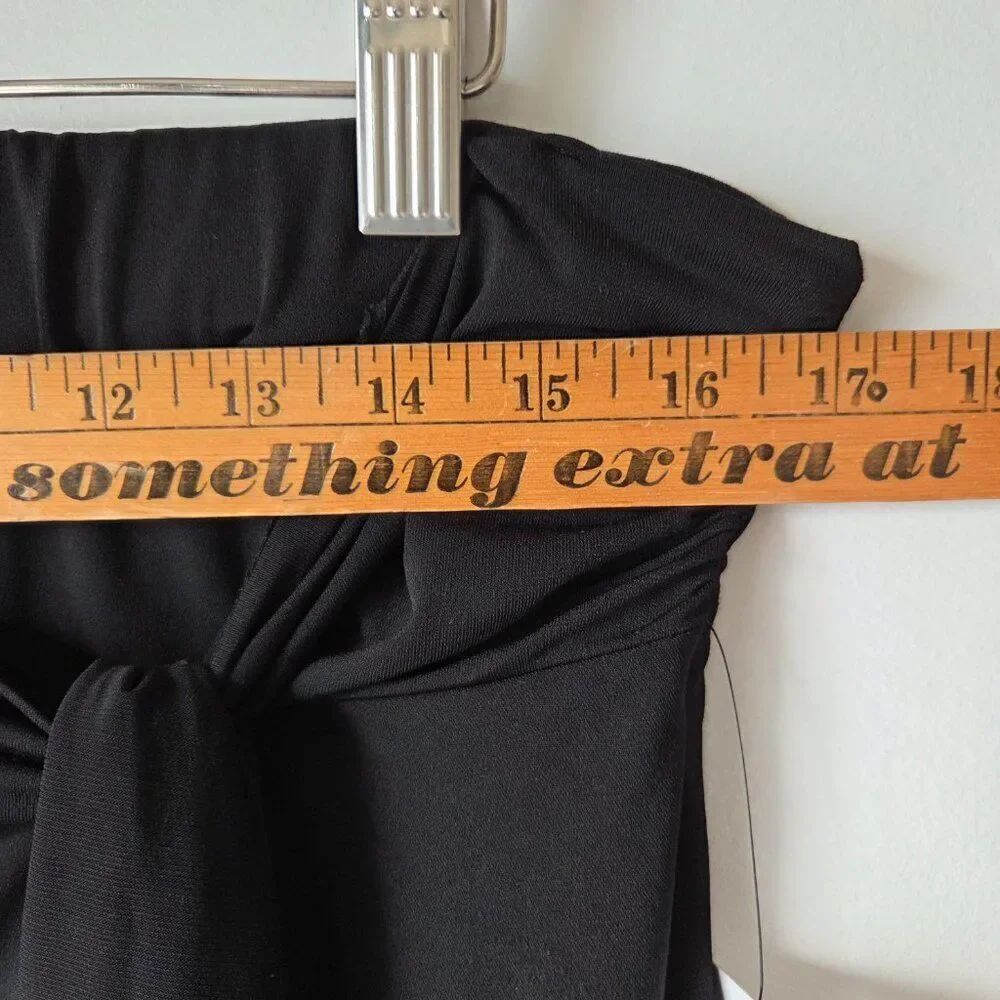 NWT NINE WEST BLACK WRAP / TIE STYLE MIDI SKIRT SIZE XL - Picture 14 of 16